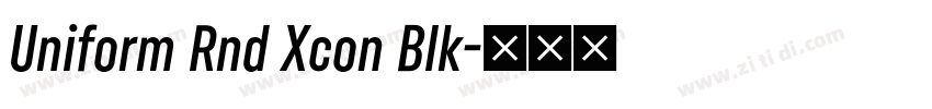 Uniform Rnd Xcon Blk字体转换